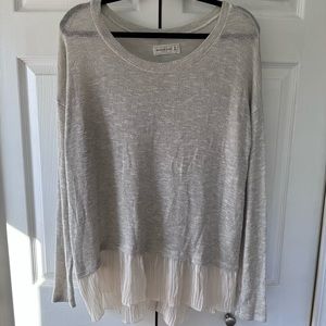 Cream/greige Metallic A&F Sweater